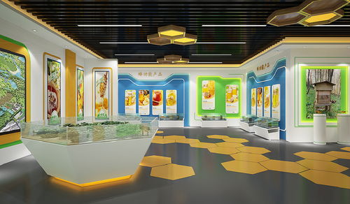 农产品展厅效果图 施工图一套